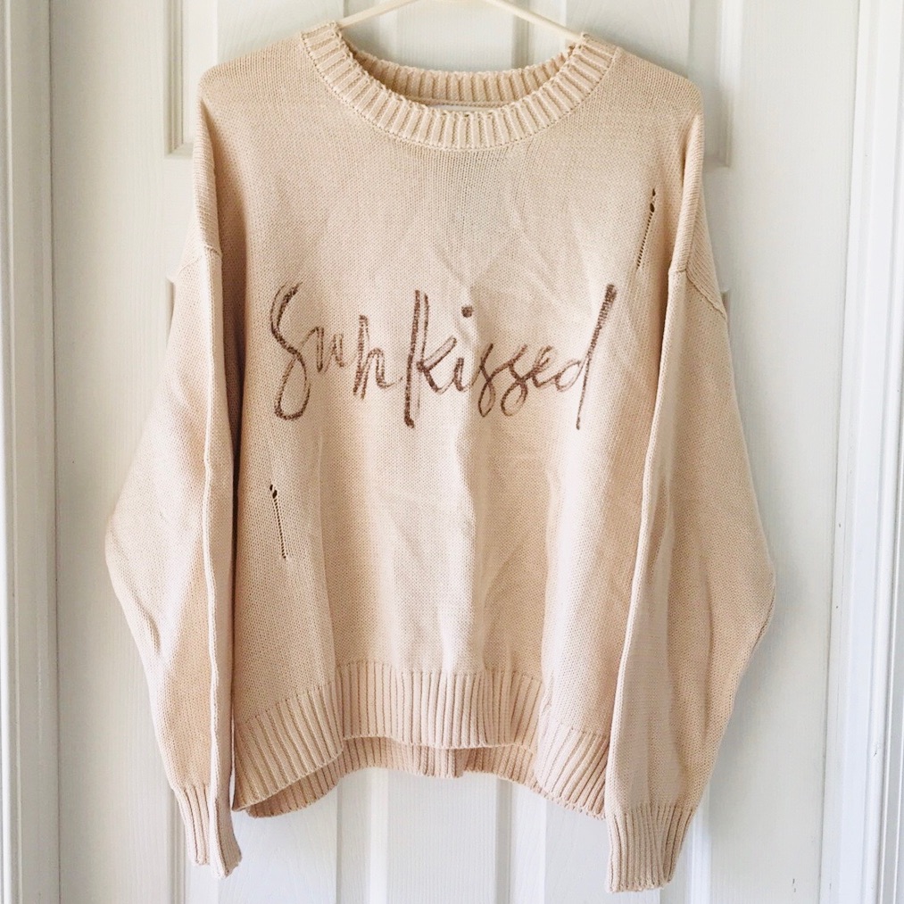 Sun Kissed Distressed Sweater